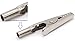 iexcell 100 Pcs 2 Inches / 51 mm Steel Alligator Clips Crocodile Clamps, Silver Tone Nickel Plated, Come in a Plastic Case