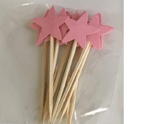 HoitoDeals Glitter Stars Cupcake Toppers Picks For Party Cake Birthday Celebration Decor Item