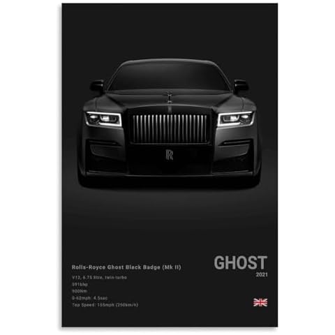 Rolls Royce Car Posters Luxury Car For Walls Art Super Car Poster Racing Car For Boy's Bedroom Morden Hyper Car Art Print Unframe-style 16x24inch(40x60cm) Cover