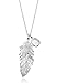 Produktbild Elli Halskette Damen Feder Anhänger Boho Festival mit Mondstein in 925 Sterling Silber