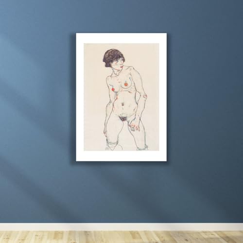 Affiche Egon Schiele Nu debout penché à droite grand format Spiffing Prints - 5