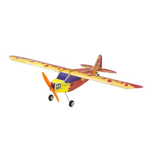 BORTT Dancing Hobby E31 J3 FireBird 600mm pan PP Foam Remote Control Airplane Fixed Wing Aircraft KIT/KIT+Power Combo - KIT, Red