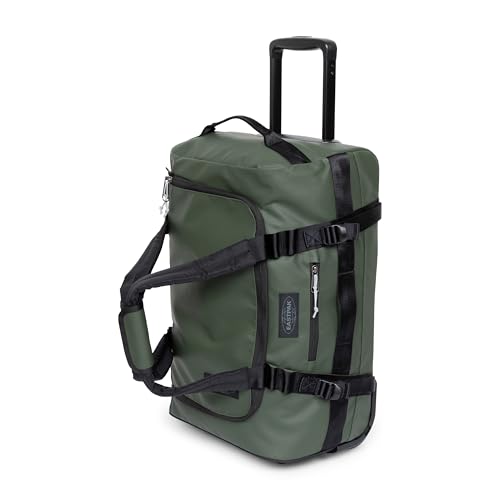 Image of Eastpak Duffel Pack Wheel S - 38L Wheeled Duffel with Telescopic Handle, Convertible Backpack Straps, Weatherproof Finish & Gear Loops