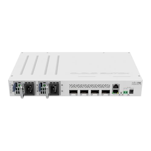 Image of MikroTik CRS504-4XQ-IN Cloud Router Switch 650MHz 4xQSFP28 Compatible with 40G, 25G, 10G, and 1G Fiber Connections