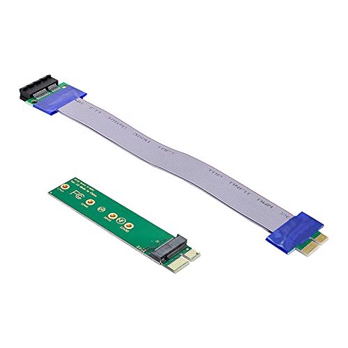 xiwai NGFF M-Key NVME AHCI SSD to PCI-E 3.0 1x x1 Vertical Adapter with Cable Male to Female Extension