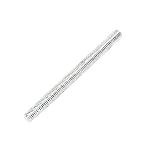 M8 Threaded Rod, 10pcs Galvanized Iron 100mm M8 Threaded Rod Bar All Thread Rod for Woodworking 30/45 Sliding Slot, Beaded Garden Stake Rods