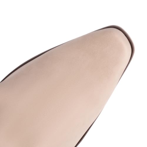 Image of KiutSymo Mid Calf Fringe Boots For Women Cowboy Pointed Toe Chunky Heels Cowgirl Western Tassel Boots