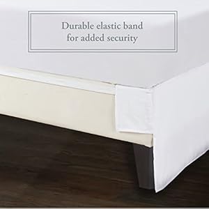 Bedmakerswraparoundmicrofiberbedskirtforadjustablebedstailoredstyle15inchdroplengthqueenwhite  Urban Country Home Decor Bed makers wrap around microfiber bed skirt for adjustable beds tailored style 15 inch drop length queen white  urban country home decor