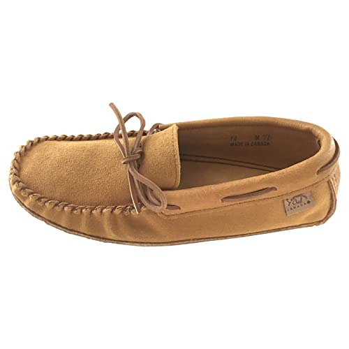 Laurentian Chief Men's Suede Moccasins with Moose Hide Trim2