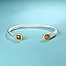 UNY JEWEL Bracelet Designer Brand Inspired Women Jewelry 4.5mm Thin Twisted Cable Wire Bangle Gem Stone Christmas Day Gift (Tiger Eye color)
