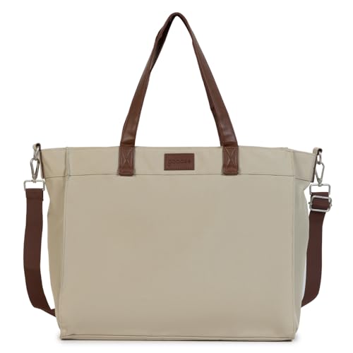 Bolsa Tote Daily Clear Gocase - Leve, Moderna e Minimalista (Bege e Caramelo)