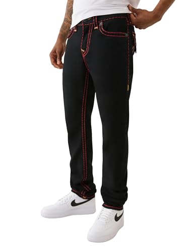 True Religion Men's Stacked Rocco Super T Flap Jeans – Slim Stacked Fit & Flap Pockets3