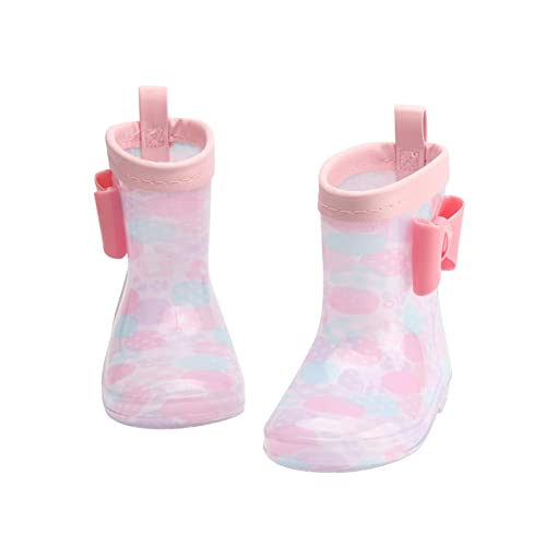Toddler Kids Rain Boots Cartoon Bowknot Infant Boys Girls PVC Rain Boots Non Slip Shoes Bog Winter Boots for Boys