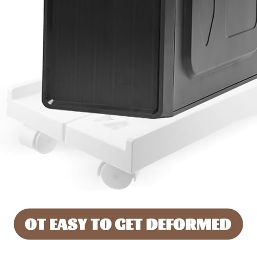 BESTonZON タワースタンド キャスター付き 耐荷重安定 コンピューターケース用 移動式ホルダー デスク下設置可能 通気性 で熱対策シンプル