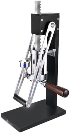Manual Lever Espresso Maker with Pressure Gauge, Stainless Steel, 180° Labor-Saving Rod, Stable Base, Piston Core for Coffee Lovers.
