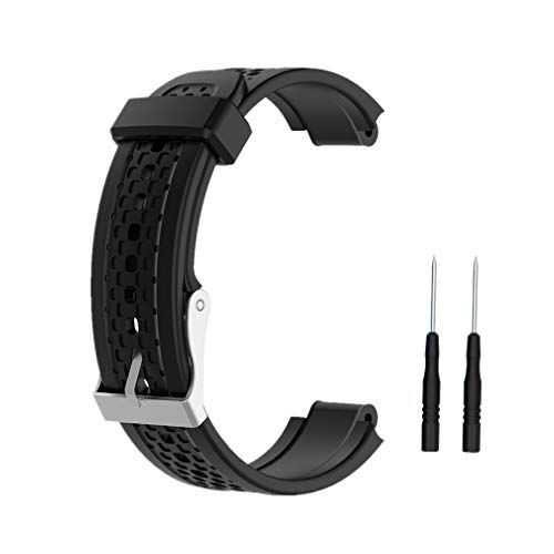 Correr, Wireless MEIRUO Correa de Repuesto para Garmin Forerunner 25 Watch, Pulseras para Garmin Forerunner 25, S-for Women Watch (Black)