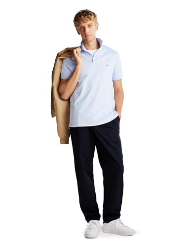 Image of Tommy Hilfiger Mens Short Sleeve Casual Polo Shirts in Regular Fit with Liquid Cotton