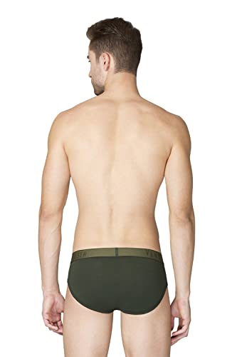 Image of Van Heusen Men Breathable AIR Series Brief - Cotton Elastane - Colour Fresh, Mesh Stretch, Ultra Soft