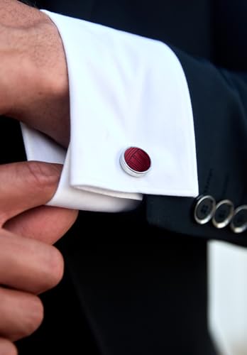 Image of HISDERN Ties for Men Stripe Plaid Tie Classic Necktie Pocket Square Cufflinks Set for Formal Wedding Business Party