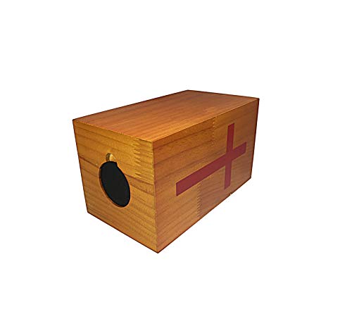 Caja de donación de madera 4x4x7 pulgadas miniatura 5