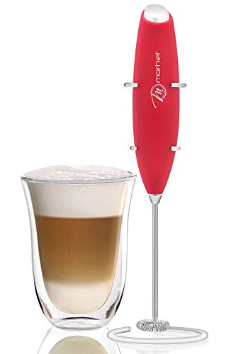 Premium Handheld Electric Milk Frother With Stand | Hand Mixer to Make Foam