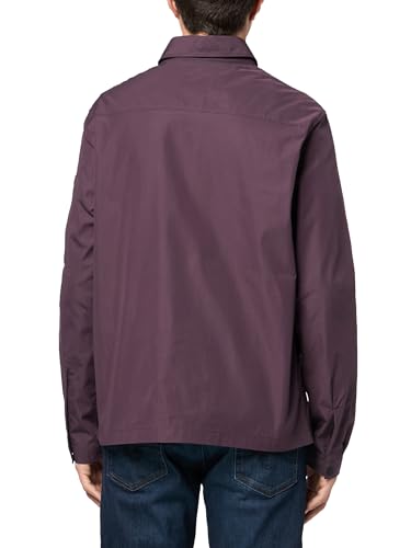 Image of Hugo Men's Cotton Mix Canvas Zip Up Overshirt