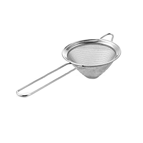 Cocktailsieb, Edelstahl, feinmaschiger Filter, Barkeeper, konisches Sieb, Barzubehör für Tee, Saft und Kaffee, Silber