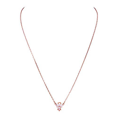 SWAROVSKI Authentic Magic Angel Necklace White Crystal Rose Gold Plated