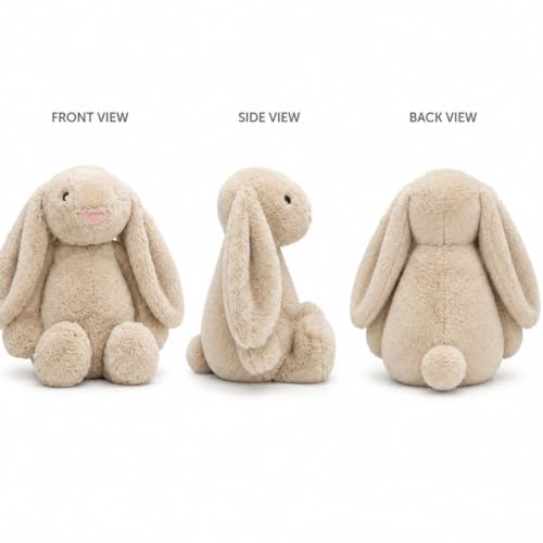 Image of Grey Bunny Rabbit Plush Soft Toy 40 CM for Kids, Ultra Soft Stuffed Bunny Teddy with Long Floppy Ears, Premium Plush Animal for Boys & Girls, Cute Cuddly Rabbit Doll for Birthday Gift