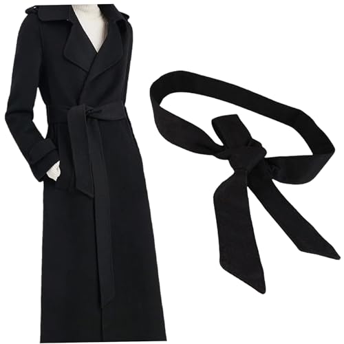 Trench Coat Belt Replacement Soft Wide Waist Belt Decorative Trench Coat Sash Simple Style Robe Sash Replacement for Women & Girls