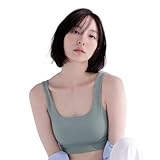 [ルシアン] menca.(メンカ) 綿混 ストレッチ 吸汗速乾 ハーフトップ レディース 25WFB786 ダスティグリーン