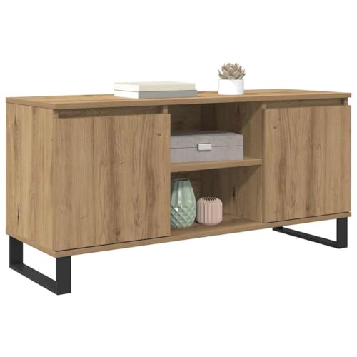 vidaXL TV-Schränk Artisan-Eiche 104 x 35 x 50 cm Holzwerkstoff, Moderner...