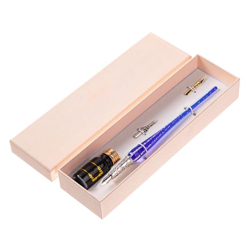 Stylo à plume en verre anti tache pour apprendre la calligraphie sans ratures ni fuites