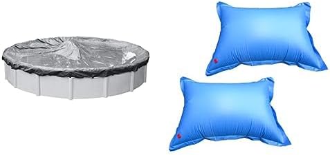 Robelle 3315-4 Winter Pool Cover with Pillows, Platinum, 15 ft Above Ground Pools