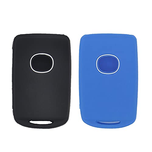 Coque de clé Mazda 3 et CX-30 LemSa en silicone noir et bleu x2