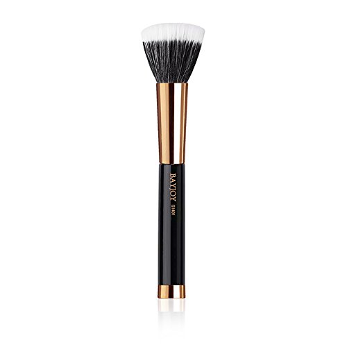 BAYJOY Professional Makeup Brushes Liquid Foundation Brush Easy Blending Makeup Brush Set Flat Top Kabuki Perfect for Liquid Cream Cosmetics Buffing Stippling Concealing Duo Fibre (Pro Series 2)