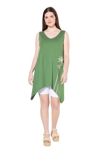 Top zippé imprimé palmier coupe fluide asymétrique pour affiner la silhouette