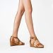 DREAM PAIRS Women's Open Toe Buckle Ankle Strap Summer Platform Wedge Sandals,Size 7.5,Camel/Pu,NINI-2