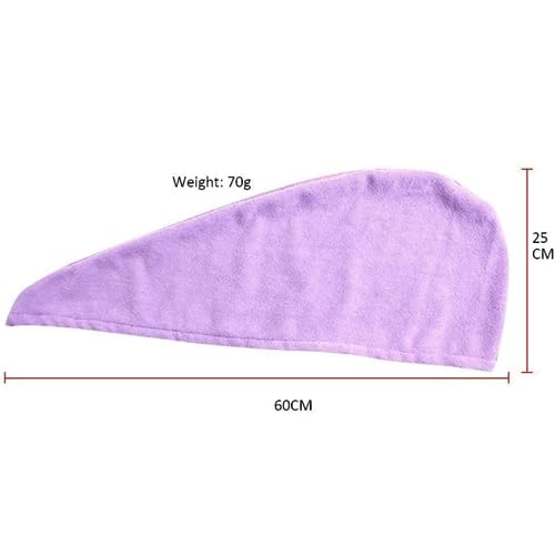 Kit 2 toucas de cabelo microfibra secagem rapida para cabelos estilo turbante - cores sortidas