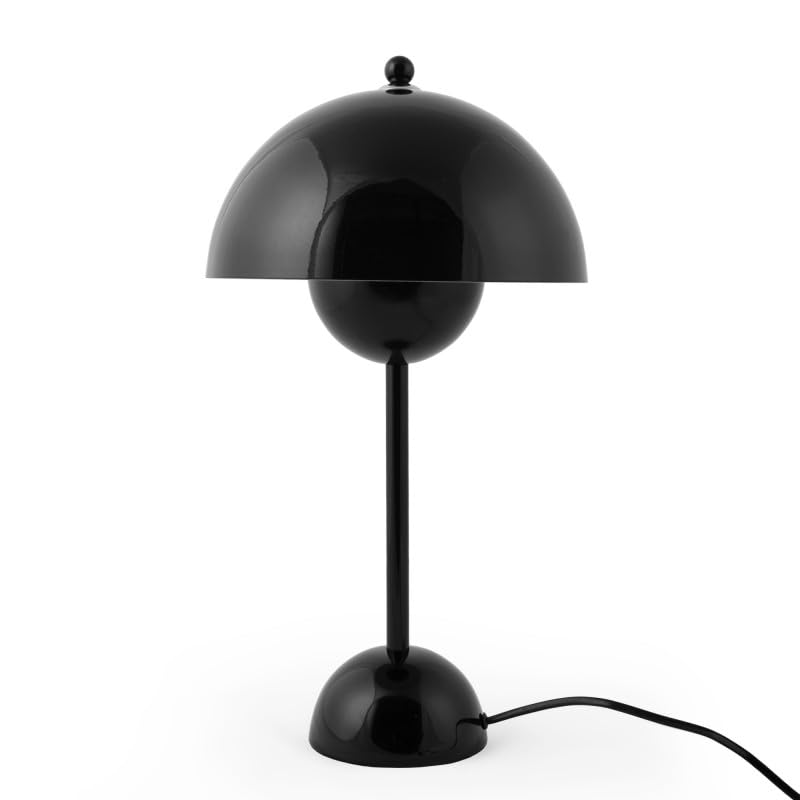 BARCELONA LED Lámpara de Mesa Negro de Metal, Diseño Retro y Moderno, Clásica y Lujosa, Iluminación Indirecta Suave Elegante y Durable, Estilo Vintage Contemporáneo para Sala, Dormitorio u Oficina