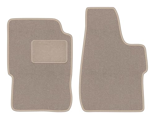 Tapis de voiture pour Isuzu Trooper II SUV en velours beige, lot avant de 2 pièces