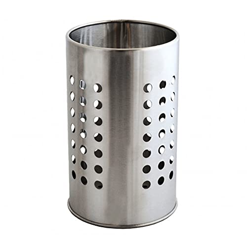 Mimo Style Porta Utensílios de Aço Inoxidável Redondo Suporte de Talheres Resistente para uso Doméstico e Ideal Para Cozinha, Casa, e Escritório - Durável e de Qualidade, Aparência Moderna e Elegante