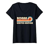 Photo Gallery donna ronna first name funny retro vintage birthday maglietta con collo a v Photo Gallery donna ronna first name funny retro vintage birthday maglietta con collo a v