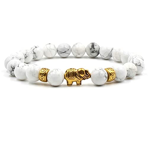 Bracelets de lave pour femmes idée cadeau éléphant doré