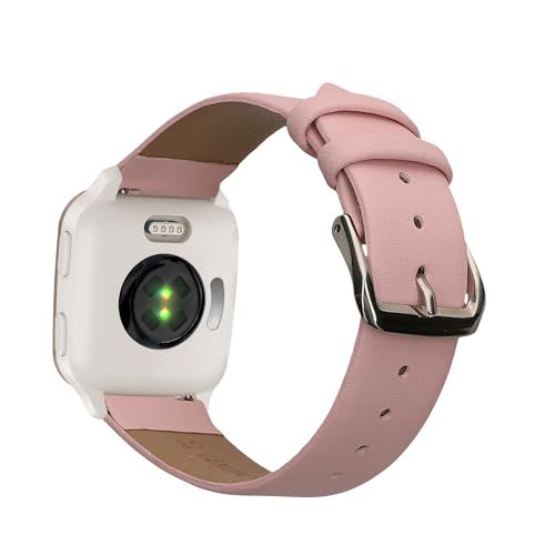 kwmobile Armband kompatibel mit Garmin Venu Sq 2 Music/Sq 2 / Vivoactive 6 / Vivoactive 5 - Echtleder Fitnesstracker Sportarmband Band