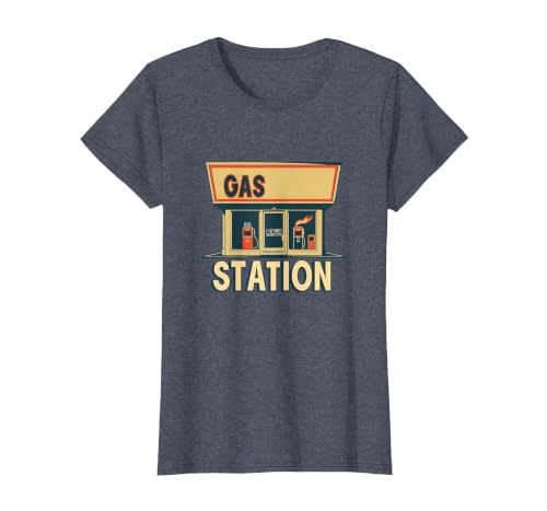 Cool Petrol Station Outfit for Petrol Station Fans T-Shirt, Women, Heather Blue, 3X-Large