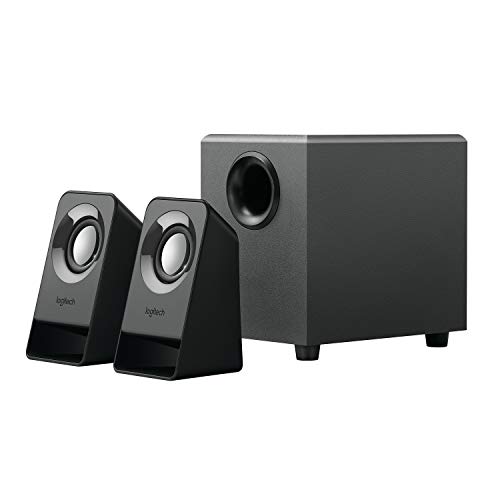 Caixa de som Multimidia Logitech Z211 com Sistema 2.1 e conexão 3,5mm - Preto