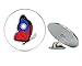 Taiwan Butterfly Flag Round Metal 0.75
