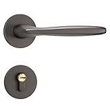 MOOEDJKL Geteiltes Türschloss, Schlafzimmerzimmer, Holztürschloss-Set, unabhängig von Links und rechts, for den Haushalt, for den Innenbereich, stilles Zimmer, Türschloss(Gris)