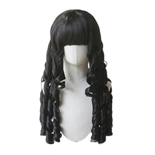 �����[�^�E�B�b�O �����O���� doll�� �{�a�� ���g�� lolita �v�����Z�X�� ���� ���[�}���J�[�� �S�X�����E�B�b�O ������ �X�K�[�� ���� �P�� ���f�B�[�Y ���P�E�B�b�O wig �n���E�B�� ���� ������ (�u���b�N)